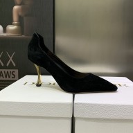 DIOR heel 8CM D-FAME PUMPS IN SUEDE LEATHER BLACK 2023