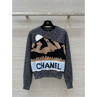 CHANEL Cashmere & Wool Gray & Multicolor Pullover P77382 2024