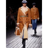 CHANEL Shearling Lambskin Brown & Beige coat P78306 2024