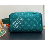 louis vuitton Locker Dopp Kit  bag Monogram Heritage coated canvas green M12688 1102-2024