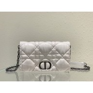 Dior Quilted Macrocannage Calfskin Caro Macrocannage Pouch white 2022