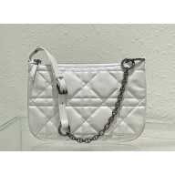 Dior  Quilted Macrocannage Calfskin Mini Dior Caro Tulip Bag white 2022