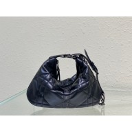 Dior  Quilted Macrocannage Calfskin Mini Dior Caro Tulip Bag black 2022