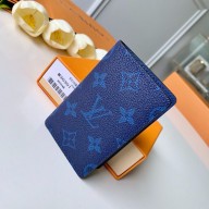 Louis Vuitton Monogram Canvas Pocket Organizer Wallet M30301 blue