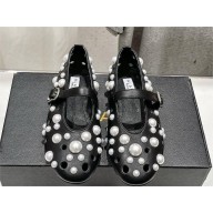 Alaia BALLET FLATS WITH SPHERES ON LAMBSKIN black 2024