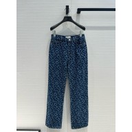 chanel Printed Denim Blue & Dark Blue JEANS P78117 2024 