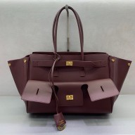 Balenciaga Bel Air MEDIUM Carry All Bag BURGUNDY/GOLD
