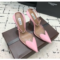 Alaia Le Cœur Heart  in PVC and Patent Leather pink heel 10.5cm 1021 2024 