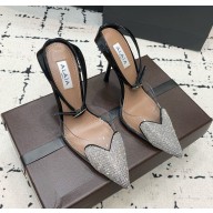 Alaia Le Cœur Heart  in PVC with drill silvery heel 10.5cm 1021-01 2024 