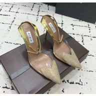 Alaia Le Cœur Heart  in PVC with drill gold heel 10.5cm 1021 2024 