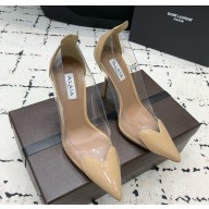 Alaia Le Cœur Heart in PVC and Patent Leather beige  heel 10.5cm 2024