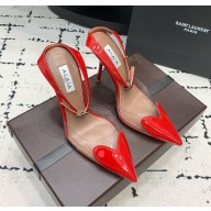 Alaia Le Cœur Heart  in PVC and Patent Leather red heel 10.5cm 1021 2024 