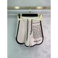 DIOR White/black Technical Knit Dioramour Shorts 2024