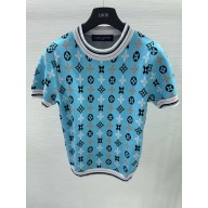 LOUIS VUITTON Monogram Kaleidoscope Knit Top BLUE 2024