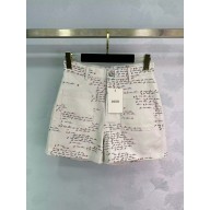 DIOR White Cotton Denim Dioramour Shorts 2024