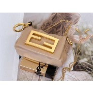 FENDI Mamma Baguette nano pink nappa leather bag 2025