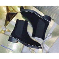 Stuart Weitzman CLINE Bootie Black IN SUEDE LEATHER
