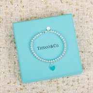 tiffany Mini Heart Tag Bead Bracelet turquoise
