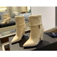 Saint Laurent  85mm Niki boots suede leather beige 2024