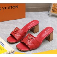 Louis Vuitton LV Capri Mule 1ADCWY  Embroidered calf leather Red heel 5.5cm 2024