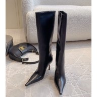 Jimmy Choo Agathe thigh Boot 85 Black Calf Leather 2024