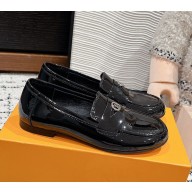 Louis Vuitton LV SOHO flat loafers patent leather 1ACZLL black 2024
