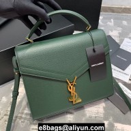 Saint Laurent Cassandra Top Handle Medium Bag in Grained Leather 578000 green 2020