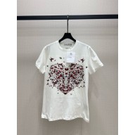 DIOR WHITE Dioramour Embroidered T-Shirt 2025