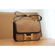 hermes Corduroy constance 24 bag brown with gold hardware(original quality+full handmade)