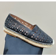 Alaia Cut out-detail leather Espadrilles for women black 2024