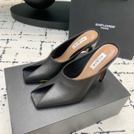 Alaia heel 10.5cm SPIKE MULES IN CALFSKIN black 2024