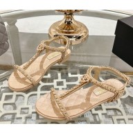 Chanel Sandals Lambskin & Metal G46109 beige 2025