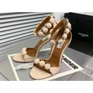 Alaia Bombe 90mm suede sandals pink 2024