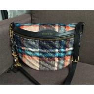 Balenciaga Monogram Belt Pack Bag Blue/Beige 2018
