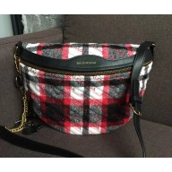 Balenciaga Monogram Belt Pack Bag Black/Red/White 2018