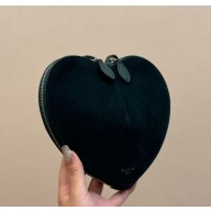 Alaia Le Cœur Heart Bag in Suede green 2024      
