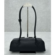 Alaia le Teckel Small leather shoulder bag in black 2024
