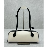 Alaia le Teckel  MEDIUM  IN CANVAS Shoulder bag in white 2024