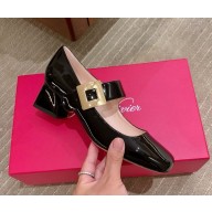 Roger Vivier Très Vivier Mary Jane Pumps in patent leather With buckle black 1102-2024