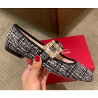 roger vivier flat Très Vivier Mary Janes in suede With crystal buckle 1102-05 2024