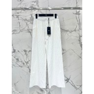 fendi FF EMBOSSED VELVET PANTS white 2024