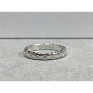 CHANEL Quilted motif, mini version Coco Crush ring silver 2023