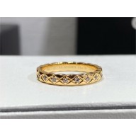 CHANEL Quilted motif, mini version Coco Crush ring PINK GOLD WITH DIAMONDS 2023