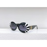 LOEWE Oversized oval sunglasses in acetate black/white 2023