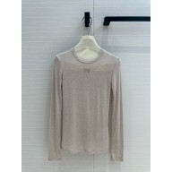 LOEWE GRAY Long sleeve top in stretch wool 2024