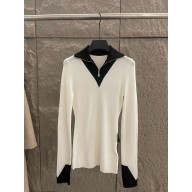 LOUIS VUITTON white Graphic Technical Knit Mitten Top 2024