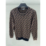 fendi Brown FF motif sweater 2024