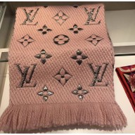 Louis Vuitton Logomania Shine Scarf Pink/Silver 2018