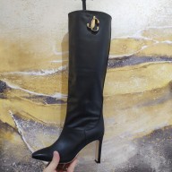 Jimmy Choo Mahesa 100 leather knee boots black 2023