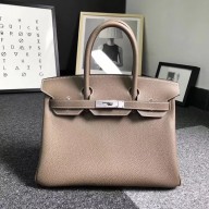 Hermes Birkin 25cm Bag in Original Togo Leather Bag Elephant Grey